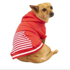 🔥5/$25🔥Vibrant Alice Red Striped Pocket Hoodie For Pets